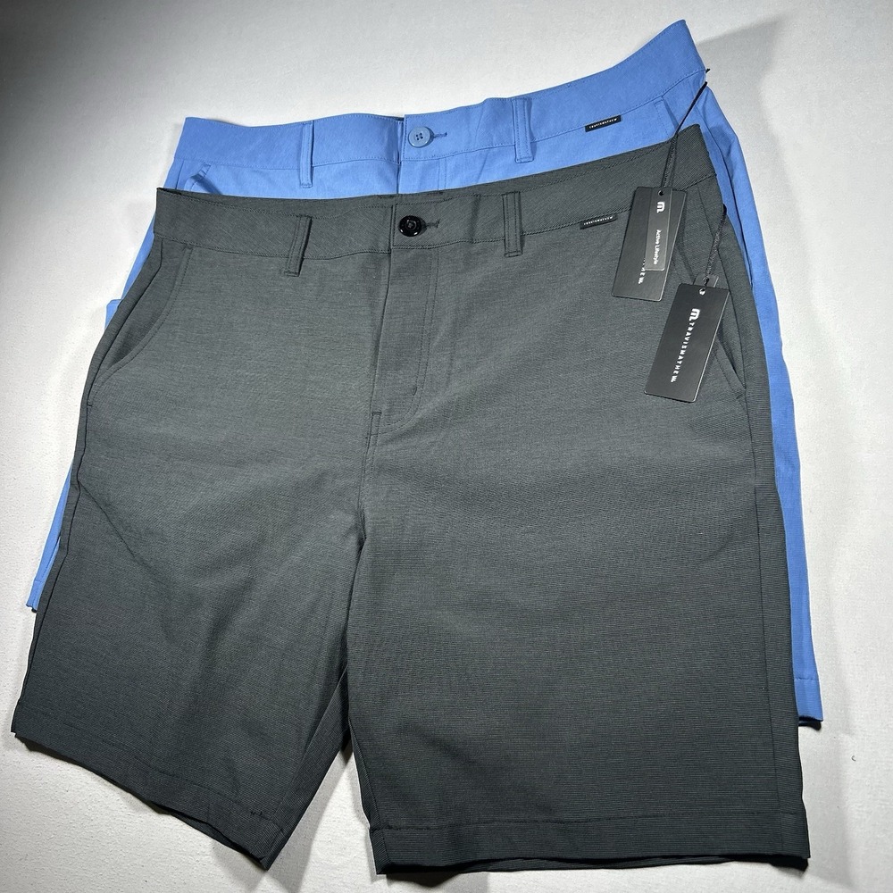 TravisMathew Golf Mens Dolphin Patrol Shorts Bundle 38 Black Blue A47390 NWT